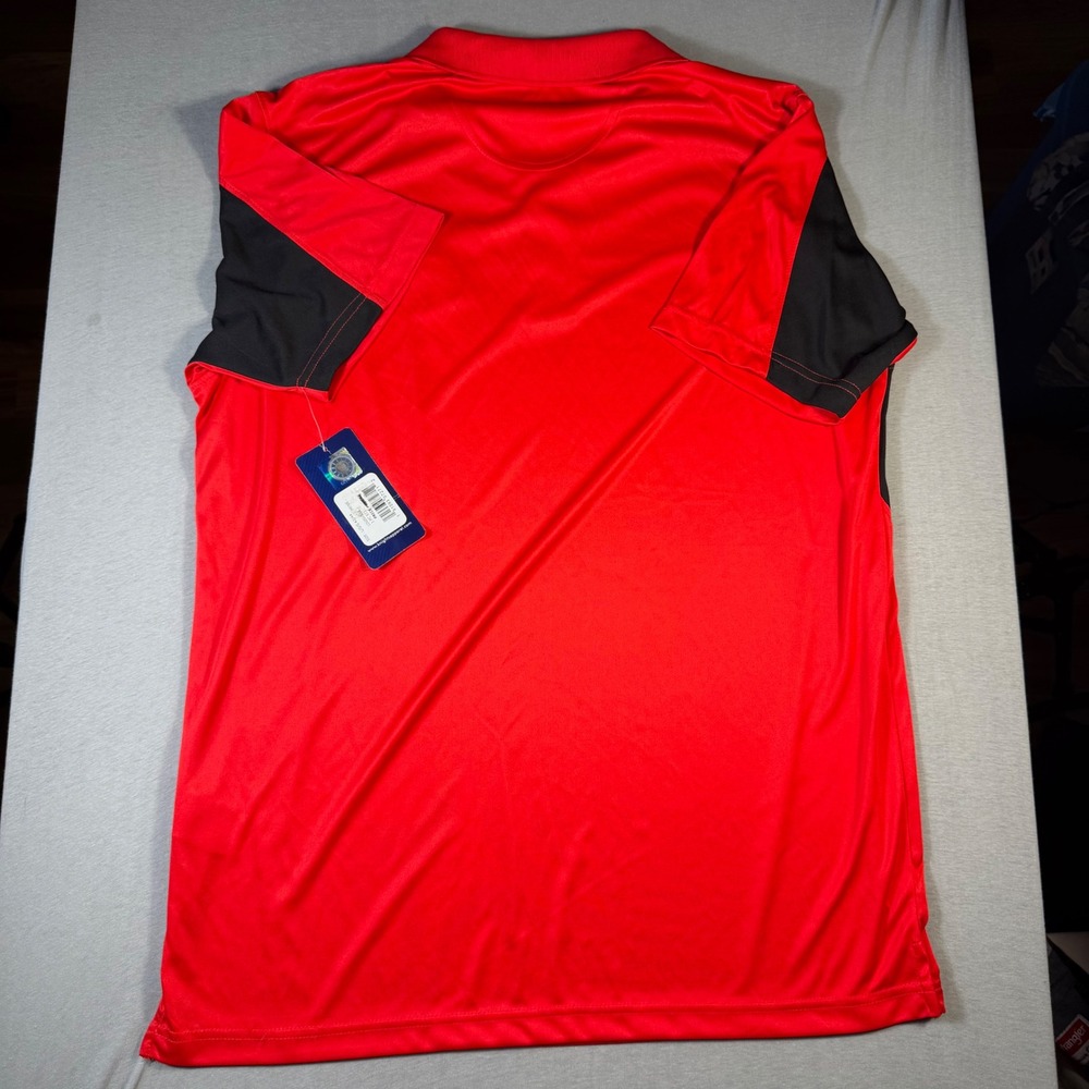 ProEdge Louisville Cardinals Mens Large Red Black Performance Polo Shirt NWT - Picture 2 of 5